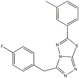 3-(4-fluorobenzyl)-6-(3-methylphenyl)[1,2,4]triazolo[3,4-b][1,3,4]thiadiazole Struktur