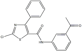 N-(3-acetylphenyl)-2-chloro-4-phenyl-1,3-thiazole-5-carboxamide Struktur