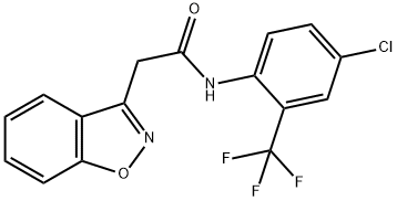 2-(1,2-benzisoxazol-3-yl)-N-[4-chloro-2-(trifluoromethyl)phenyl]acetamide Structure