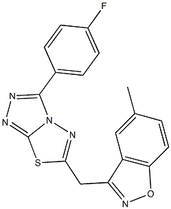 3-{[3-(4-fluorophenyl)[1,2,4]triazolo[3,4-b][1,3,4]thiadiazol-6-yl]methyl}-5-methyl-1,2-benzisoxazole|