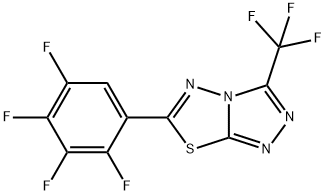 6-(2,3,4,5-tetrafluorophenyl)-3-(trifluoromethyl)[1,2,4]triazolo[3,4-b][1,3,4]thiadiazole Structure