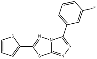 3-(3-fluorophenyl)-6-(2-thienyl)[1,2,4]triazolo[3,4-b][1,3,4]thiadiazole Structure