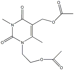 {1-[2-(acetyloxy)ethyl]-3,6-dimethyl-2,4-dioxo-1,2,3,4-tetrahydro-5-pyrimidinyl}methyl acetate|