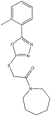 724438-96-4 2-(1-azepanyl)-2-oxoethyl 5-(2-methylphenyl)-1,3,4-oxadiazol-2-yl sulfide