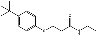 3-[(4-tert-butylphenyl)sulfanyl]-N-ethylpropanamide 结构式
