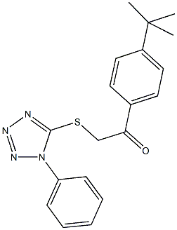 1-(4-tert-butylphenyl)-2-[(1-phenyl-1H-tetraazol-5-yl)sulfanyl]ethanone Structure