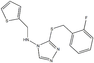 N-{3-[(2-fluorobenzyl)thio]-4H-1,2,4-triazol-4-yl}-N-(2-thienylmethyl)amine,724446-78-0,结构式