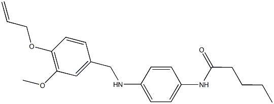 N-(4-{[4-(allyloxy)-3-methoxybenzyl]amino}phenyl)pentanamide Struktur