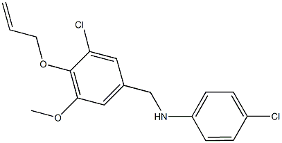 N-[4-(allyloxy)-3-chloro-5-methoxybenzyl]-N-(4-chlorophenyl)amine Structure