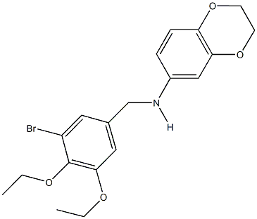 724449-08-5 N-(3-bromo-4,5-diethoxybenzyl)-N-(2,3-dihydro-1,4-benzodioxin-6-yl)amine