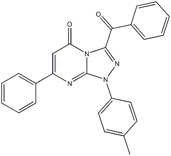 3-benzoyl-1-(4-methylphenyl)-7-phenyl[1,2,4]triazolo[4,3-a]pyrimidin-5(1H)-one Structure