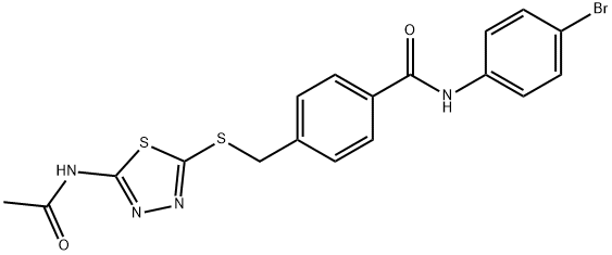 4-({[5-(acetylamino)-1,3,4-thiadiazol-2-yl]sulfanyl}methyl)-N-(4-bromophenyl)benzamide|