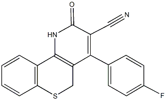 4-(4-fluorophenyl)-2-oxo-1,5-dihydro-2H-thiochromeno[4,3-b]pyridine-3-carbonitrile Struktur