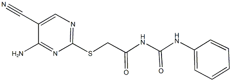 N-{[(4-amino-5-cyano-2-pyrimidinyl)sulfanyl]acetyl}-N'-phenylurea|