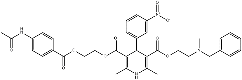 724737-14-8 3-(2-{[4-(acetylamino)benzoyl]oxy}ethyl) 5-{2-[benzyl(methyl)amino]ethyl} 4-{3-nitrophenyl}-2,6-dimethyl-1,4-dihydro-3,5-pyridinedicarboxylate