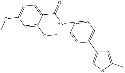 724740-52-7 2,4-dimethoxy-N-[4-(2-methyl-1,3-thiazol-4-yl)phenyl]benzamide