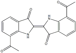 7,7'-diacetyl-1,1',2,2'-tetrahydro-2,2'-bis[3H-indol-2-ylidene]-3,3'-dione 结构式