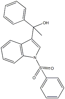 1-phenyl-1-[1-(phenylsulfonyl)-1H-indol-3-yl]ethanol 结构式