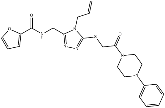 N-[(4-allyl-5-{[2-oxo-2-(4-phenyl-1-piperazinyl)ethyl]sulfanyl}-4H-1,2,4-triazol-3-yl)methyl]-2-furamide|