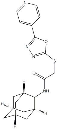 N-(2-adamantyl)-2-{[5-(4-pyridinyl)-1,3,4-oxadiazol-2-yl]sulfanyl}acetamide Struktur