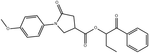 726139-86-2 1-benzoylpropyl 1-(4-methoxyphenyl)-5-oxo-3-pyrrolidinecarboxylate