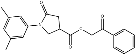 2-oxo-2-phenylethyl 1-(3,5-dimethylphenyl)-5-oxo-3-pyrrolidinecarboxylate,726140-03-0,结构式