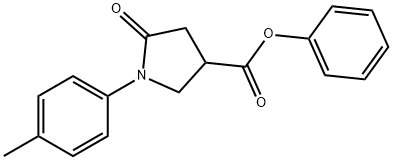 phenyl 1-(4-methylphenyl)-5-oxo-3-pyrrolidinecarboxylate Struktur