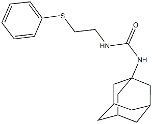 N-(1-adamantyl)-N'-[2-(phenylsulfanyl)ethyl]urea Struktur