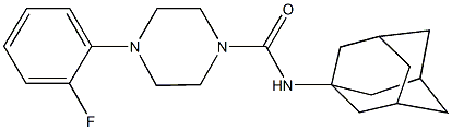 N-(1-adamantyl)-4-(2-fluorophenyl)-1-piperazinecarboxamide Structure