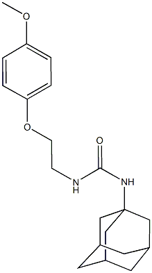 N-(1-adamantyl)-N'-[2-(4-methoxyphenoxy)ethyl]urea Struktur