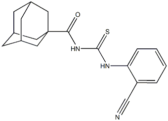 N-(1-adamantylcarbonyl)-N'-(2-cyanophenyl)thiourea Struktur