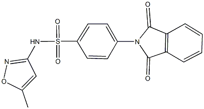 4-(1,3-dioxo-1,3-dihydro-2H-isoindol-2-yl)-N-(5-methyl-3-isoxazolyl)benzenesulfonamide Struktur