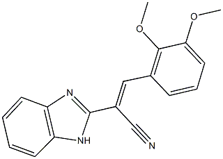 2-(1H-benzimidazol-2-yl)-3-(2,3-dimethoxyphenyl)acrylonitrile Structure