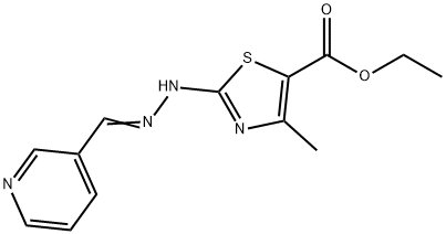 ethyl 4-methyl-2-[2-(3-pyridinylmethylene)hydrazino]-1,3-thiazole-5-carboxylate Struktur