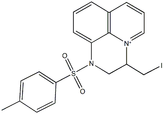3-(iodomethyl)-1-[(4-methylphenyl)sulfonyl]-1H,2H,3H-pyrido[1,2,3-de]quinoxalin-4-ium Structure