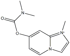 1-methylimidazo[1,2-a]pyridin-1-ium-7-yl dimethylcarbamate Struktur