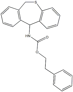 2-phenylethyl 6,11-dihydrodibenzo[b,e]thiepin-11-ylcarbamate 结构式