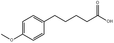 5-(4-methoxyphenyl)pentanoic acid, 7508-04-5, 结构式