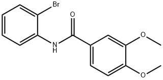 N-(2-ブロモフェニル)-3,4-ジメトキシベンズアミド 化学構造式