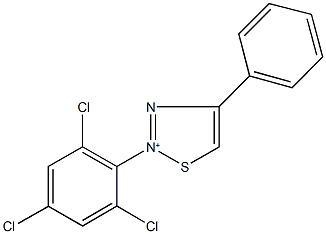 4-phenyl-2-(2,4,6-trichlorophenyl)-1,2,3-thiadiazol-2-ium Structure