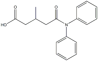 5-(diphenylamino)-3-methyl-5-oxopentanoic acid Structure