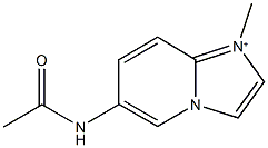6-(acetylamino)-1-methylimidazo[1,2-a]pyridin-1-ium Struktur