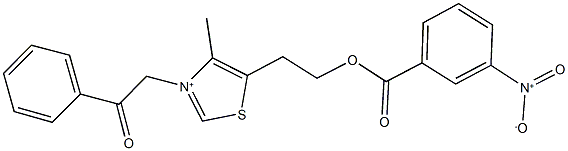 764643-03-0 4-methyl-5-{2-[(3-nitrobenzoyl)oxy]ethyl}-3-(2-oxo-2-phenylethyl)-1,3-thiazol-3-ium