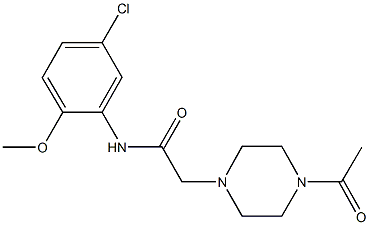2-(4-acetyl-1-piperazinyl)-N-(5-chloro-2-methoxyphenyl)acetamide Struktur