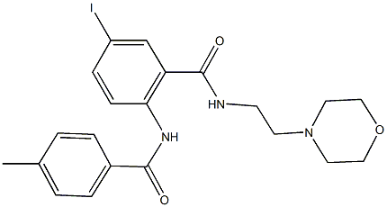 5-iodo-2-[(4-methylbenzoyl)amino]-N-[2-(4-morpholinyl)ethyl]benzamide Struktur