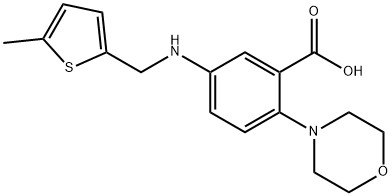 765924-82-1 5-{[(5-methyl-2-thienyl)methyl]amino}-2-(4-morpholinyl)benzoic acid