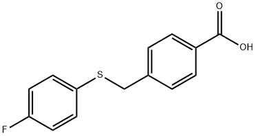 4-{[(4-fluorophenyl)sulfanyl]methyl}benzoic acid Structure