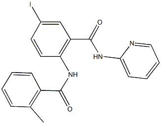 5-iodo-2-[(2-methylbenzoyl)amino]-N-pyridin-2-ylbenzamide Struktur