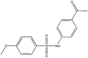 N-(4-acetylphenyl)-4-methoxybenzenesulfonamide Struktur