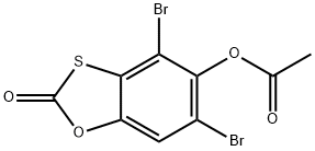 4,6-dibromo-2-oxo-1,3-benzoxathiol-5-yl acetate 结构式